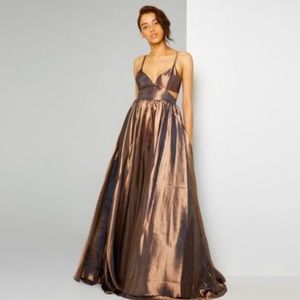 Fame and Partners Queen of Peace Dress Dark Gold